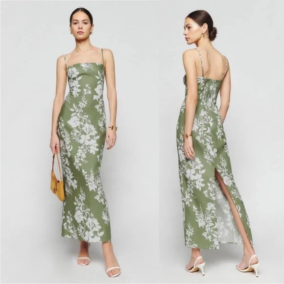 Reformation Linen Frankie Midi Dress - Picture 1 of 13